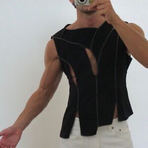 SALT MURPHY Dara Small Black Cut Outs Zipper